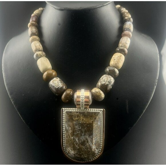 Mine Finds by Jay King Jewelry Jay King Dtr Necklace Pendant Set Copper 925 Silver Agate